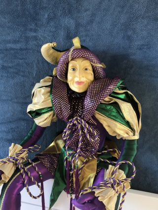Rare Vintage Mardi - gras Life - size Jester Doll Display 58 