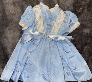 Vintage 1950’a Terri Lee Doll Dress Tagged Blue Party Dress 16”