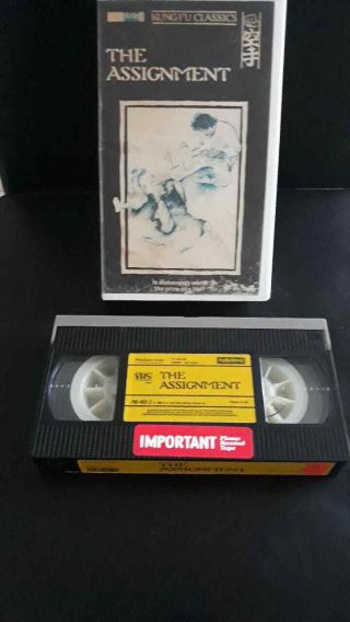 Very Rare " The Assignment " Pal Vhs Small Box