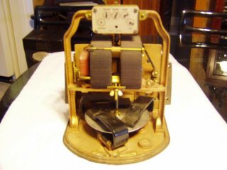 RARE ANTIQUE 1890 ' s THOMSON RECORDING WATT METER GENERAL ELECTRIC BRASS GAUGE 6