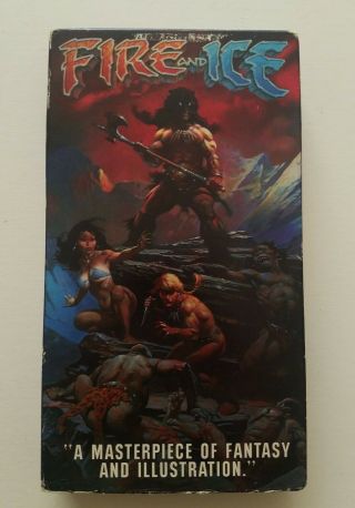 Fire And Ice Rare Vhs 1983 Animation Sword And Sorcery Frank Frazetta Artwork