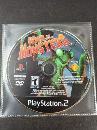 War Of The Monsters (playstation 2 Ps2,  2003) Rare Game Disc Only