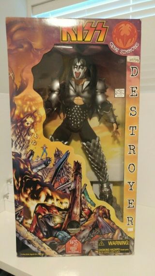 Kiss Gene Simmons Demon God Of Thunder Destroyer 24 " Figure Art Asylum Doll Rare