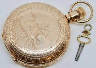 Rare Dueber Size 18 Gold Filled Hunting Pocket Watch Case Beautifully Engraved