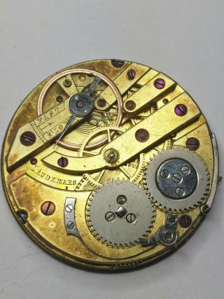 Rare Pocket Watch Movement By Louis Audemars For Repair - Low S/n