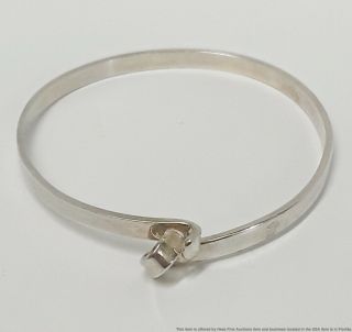 Antique 1937 Designer Signed Leonore Doskow Inc Sterling Silver Bracelet Sz5.  5