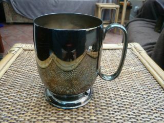 Vintage Quality Made Heavy Silver Plated 1 Pint Tankard Mug Not Engraved Epns A1