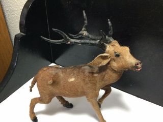 Unique Vintage/antique Taxidermy Small Buck Deer Hand Stitched/made 6 1/2” Tall