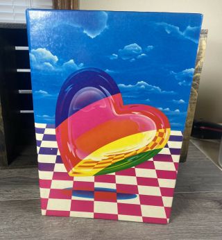 Vintage Rare 1988 Lisa Frank Three Ring Binder / Album Rainbow Heart Checkerboad