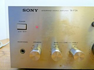Vintage Rare Sony TA - F3A Intergrated Stereo Amplifier &. 2