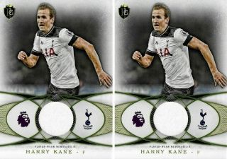 2016 - 17 Topps Premier Gold Harry Kane Tottenham Hotspur Jersey Patch Cards X2