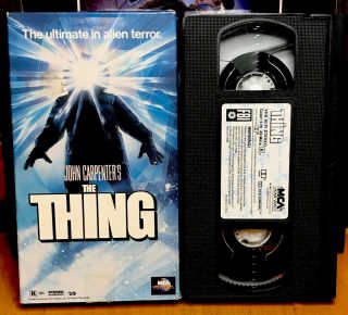 The Thing 1982 Vhs John Carpenter Sci Fi Horror Entire Movie Rare Oop Mca
