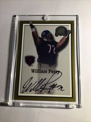William Perry Chicago Bears 2000 Fleer Greats Of The Game Autograph Card Rare
