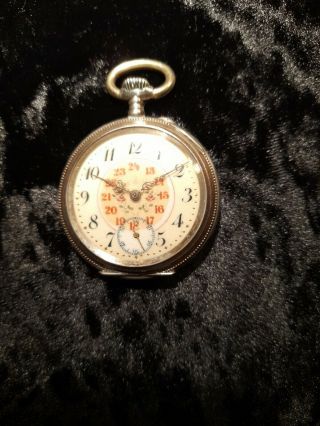 A Fine Rare Vintage Solid Silver Gents French Pocketwatch.  As Not.