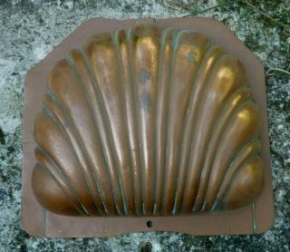 Victorian Copper Jelly Mould Or Chocolate Mould Shell Scallop Shape