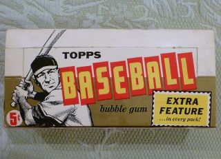 Vintage 1961 Topps Baseball Card 5 Cent Empty Display Wax Box Bazooka Rare