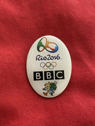 Very Rare Bbc Sport Pin Badge Rio 2016 Olympics Media Television Tv Gb Brazil
