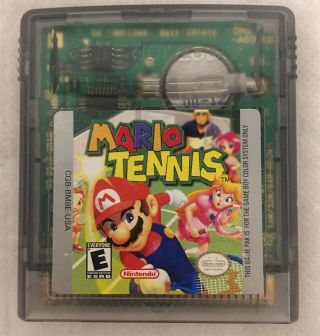 Rare Clear Cartridge Onlymario Tennis (nintendo Game Boy Color,  2001)