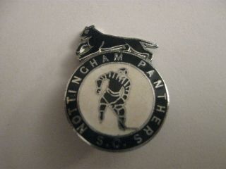 Rare Old Nottingham Panthers Ice Hockey Club Enamel Brooch Pin Badge