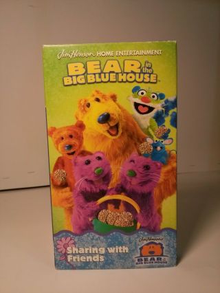 Rare Bear In The Big Blue House - Sharing With Friends (vhs,  2001) Jim Henson