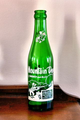 Rare Mountain Dew Hillbilly Barney And Ally 7 Oz Soda Pop Bottle Knoxville Tn