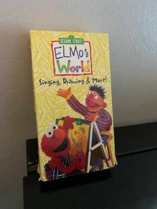 Elmos World - Singing,  Drawing & More Vhs Video Rare