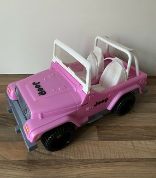 Barbie Pink Wrangler Jeep Vehicle Car,  Rare Mattel 2003