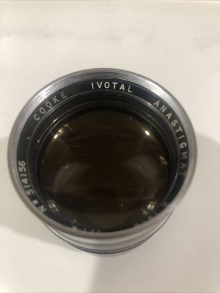 Vintage Cooke Ivotal Anastigmat 2 Inch F1.  4 Taylor Hobson Lens Ultra Rare