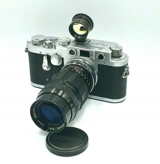 [exc5] Leotax Tv2 Merit (rare) Leica Screw Mount M39 Camera With Komura 105mm