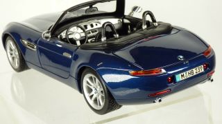 Maisto 1:18 Bmw Z8 Roadster V8 Rare Alpina Blue Toy Model Convertible Car Art