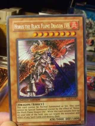 Yugioh Horus The Black Flame Dragon Lv 8 Secret Rare Collectors Edition