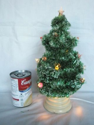 Vintage Glolite Corp 12 Inch Table Top Visca Christmas Tree With Plaster Base