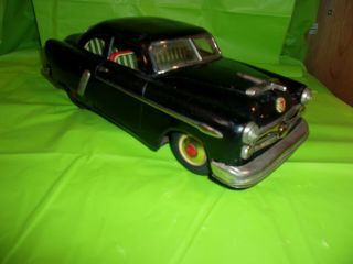 Rare Vintage Marusan Made In Japan 1952 Ford Black Tin Friction Toy Car