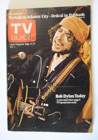 York Metro Sept 11 Tv Guide 1976 Bob Dylan Miss America Charlie 