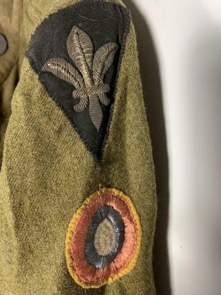 Vintage Ww1 Era Us Army Wool Tunic Jacket With Patches Rare Nr