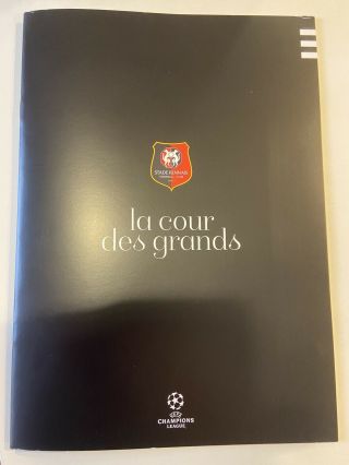24/11/2020.  Rennes V Chelsea.  Very Scarce & Rare Vip Club Official Programme.