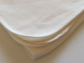 Carters Vintage White Baby Blanket 100 Cotton Thermal Waffle Receiving Security