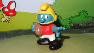 Smurfs American Football Smurf with Unpainted Number 20132 Rare Vintage Figure 3