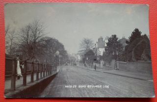 Hagley Rd Stourbridge (from Oldswinford) Antique Real Photograph Postcard Dudley
