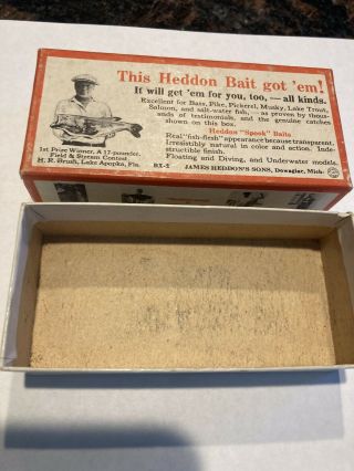 Vintage Heddon Wood Crazy Crawler 2120xrw Fishing Lure Box Only
