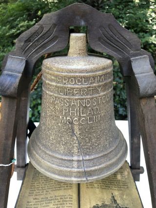 Private 1926 Liberty Bell Lamp Philadelphia Sesquicentennial Rare Stoneware