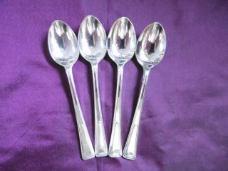 Lovely Set Of 4 Antique Ryals Fulwood Silver Plated Epns Coffee Spoons