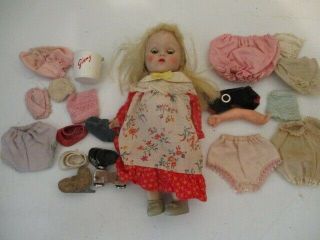 Vintage Vogue " Ginny " Doll With Clothes,  Shoes And Accessories