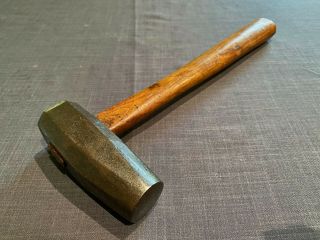 [japanese Dogneck Hammer]　rare Antique　blacksmith Hand Forged　 725g　chisel Plane