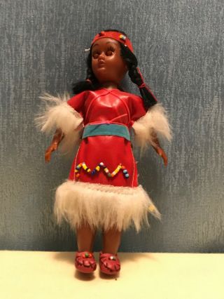 Vintage Cherokee Native American Doll Made By The Cherokees Qualla Reservation