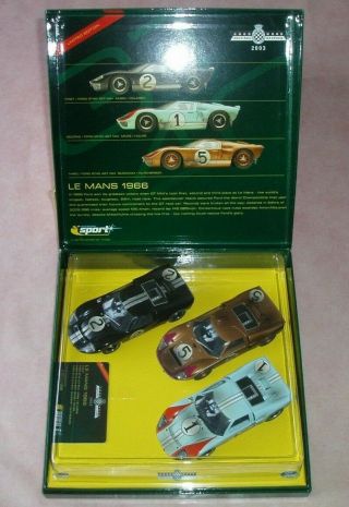 Scalextric Rare 2003 Limited Edition Set Of 3 Ford Gt40s