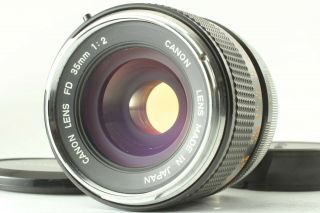 Rare " O " [exc,  3] Canon Fd 35mm F2 Mf Wide Angle Lens From Japan 516