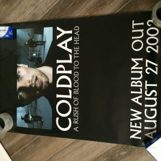 Rare Coldplay A Rush Of Blood To The Head 24x36 Promo Poster Chris Martin 2002