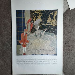 George Barbier Rare Large 1922 Print From London Illustrated News