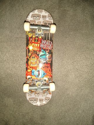 Vintage Tech Deck World Industries Fingerboard Rare Flameboy Vs Wet Willy 96mm